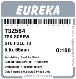 T3Z564 - Tek Screw Steel Full -T3Z564_Label_T
